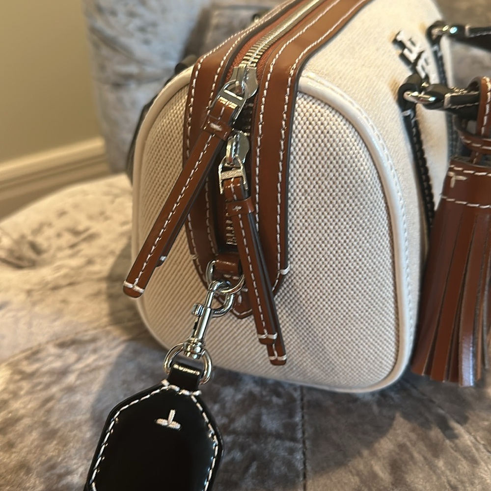 Tory Burch canvas mini satchel NWT- gorgeous! - Picture 7 of 9